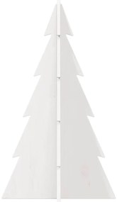 Árvore Natal decorativa 80 cm madeira de pinho maciça branco