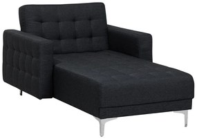 Chaise-longue reclinável em tecido cinzento grafite ABERDEEN Beliani