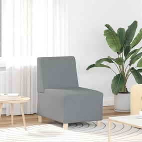 Cadeira de Sofá Cinza Claro 55 cm em Tecido 3 pcs
