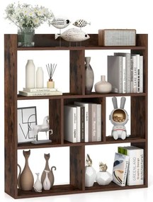 Estante aberta de 7 cubos, prateleira de armazenamento doméstico, estante horizontal, unidade de armazenamento independente para sala de estar, preta