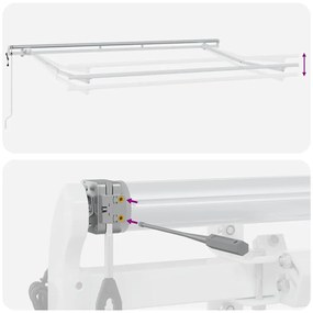 Estrutura de Toldos Elétricos Retrátil 3,5 x 2m em Metal
