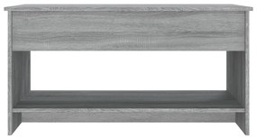 Mesa de centro 102x50x52,5 cm madeira processada sonoma cinza