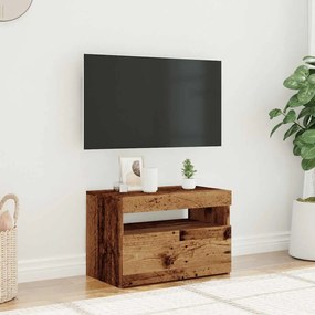 Móvel de TV com luzes LED derivados de madeira madeira velha