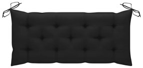 Banco de jardim dobrável com almofadão 118 cm bambu