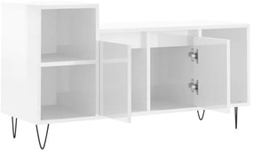 Móvel para TV 100x35x55 cm derivados madeira branco brilhante