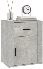 Mesa de cabeceira 50x36x60 cm derivados madeira cinza cimento