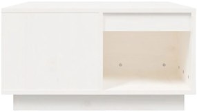 Mesa de centro 60x61x32,5 cm madeira de pinho maciça branco