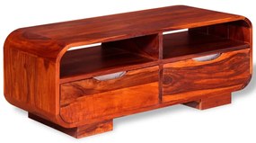 vidaXL Mesa de centro madeira de acácia maciça 90x40x35 cm