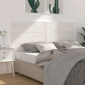 Cabeceira de cama 146x4x100 cm pinho maciço branco