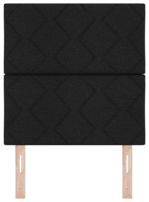 Cabeceira vidaXL Design de Blocos de Diamante Preta 80 cm Tecido