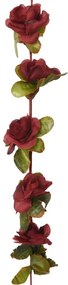Grinaldas de flores de Natal 6 pcs 250 cm vermelho-tinto