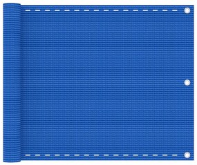 vidaXL Tela de varanda 75x300 cm PEAD azul