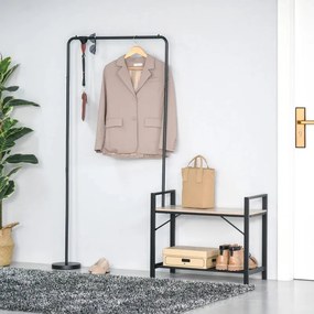Conjunto Promise - Cabide Ajustável, Sapateira e Banco - Design Indust