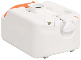 Sanita integrada p/ campismo 24+17 L PEAD e esmalte branco