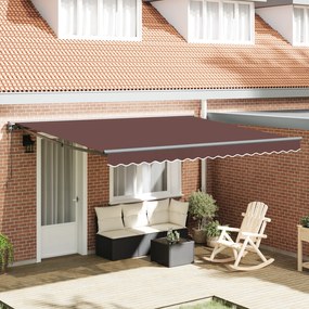 Toldo Retrátil Automático Castanho 400x300 cm