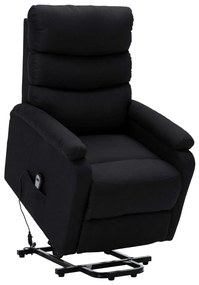 vidaXL Poltrona elevatória tecido preto