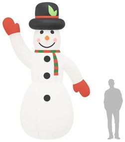 Boneco de Neve Insuflável com Luzes LED - 455 cm - Super XXL