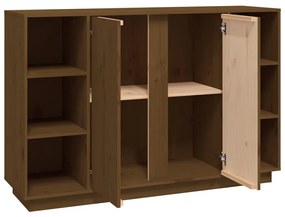 Aparador 120x35x80 cm madeira de pinho maciça castanho-mel