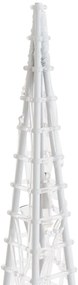 Cone de iluminação decorat. c/ LEDs acrílico 90cm branco quente