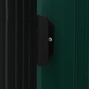 Abrigo de jardim c/ prateleiras 205x130x183 cm ferro verde
