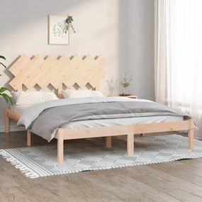 3104873 vidaXL Estrutura de cama king size 150x200 cm madeira maciça
