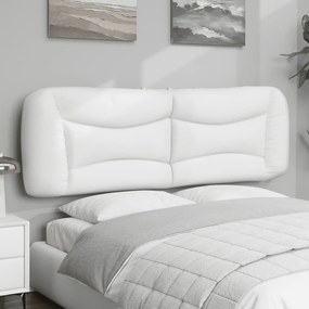 Almofadão de cabeceira 160 cm couro artificial branco