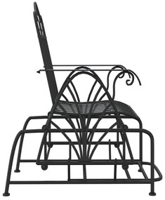 Banco de alpendre 61 cm aço preto
