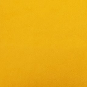 Sofá-cama 2 lugares com duas almofadas veludo amarelo