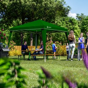 Tenda Popup dobrável Capri festas, feiras, eventos 3x3m com saco de transporte Verde