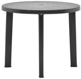 Mesa de jardim 89 cm plástico antracite