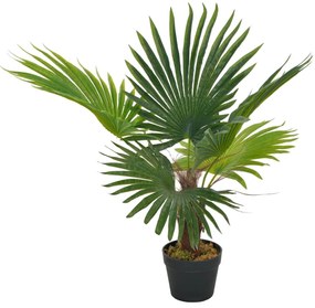 280192 vidaXL Palmeira artificial com vaso 70 cm verde