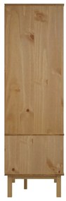 Roupeiro OTTA 76,5x53x172 cm pinho maciço castanho/cinza