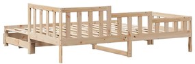 Sofá-cama com gavetão e gavetas sem colchão 90x190 cm