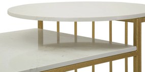 MESA DE CENTRO ANKARA 90X50X50 CM DOURADA E BRANCA