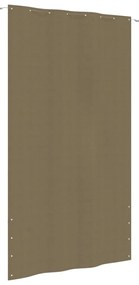 vidaXL Tela de varanda 160x240 cm tecido oxford cinza-acastanhado
