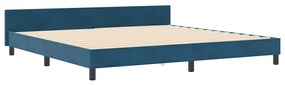 Cama vidaXL Azul Escuro 200x200 cm Veludo