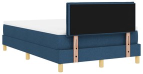 Cama Box Spring com Colchão Azul 120x200 cm Tecido
