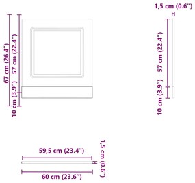 Painel máquina lavar louça Kalmar 60x1,5x67 cm carvalho sonoma