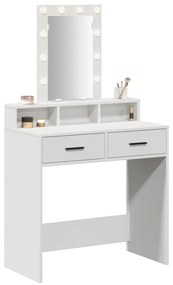 Mesa de Maquilhagem com Luzes LED Brancas 79x41x140 cm