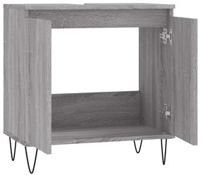 Armário casa de banho 58x33x60cm derivados madeira cinza sonoma