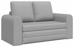 Sofá-Cama de Chão 2-em-1 Cinzento Nublado 148x71x83 cm Tecido