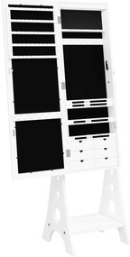 Armário espelhado para joias independente c/ luzes LED branco