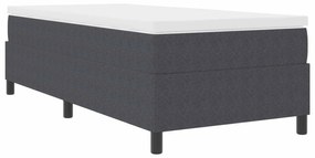 vidaXL Estrado de cama plataforma Cinza Escuro 90 x 190 cm tecido
