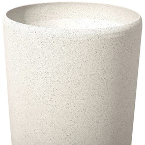 Conjunto de 2 vasos para plantas em pedra creme clara 23 x 23 x 42 cm ABDERA Beliani