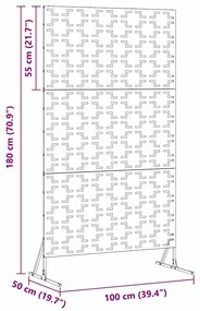 Tela de Privacidade Verde Azeitona 100x50x180 cm de Aço