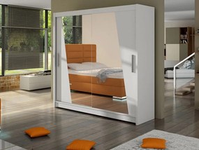 Roupeiro Closico 144, Branco, 215x180x58cm, 139 kg, Portas de roupeiro: Deslizante, Número de prateleiras: 5, Número de prateleiras: 5