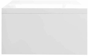 Suporte para monitor derivados de madeira branco brilhante