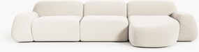 Sofá de canto modular em bouclé Wolke (4 lugares)
