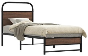 Estrutura cama s/ colchão derivados madeira carvalho castanho