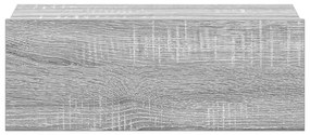 Mesa cabeceira suspensa 40x30x15 cm madeira proc. sonoma cinza